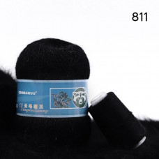 Пряжа Пух норка USA Plush mink (Черный) цвет 811